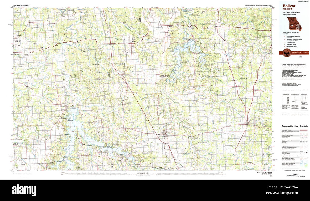 Map of bolivar missouri hires stock photography and images Alamy