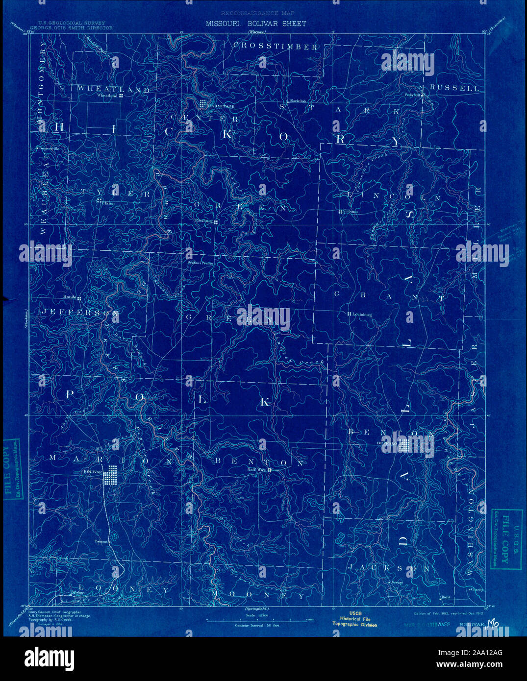 Map of bolivar missouri hires stock photography and images Alamy