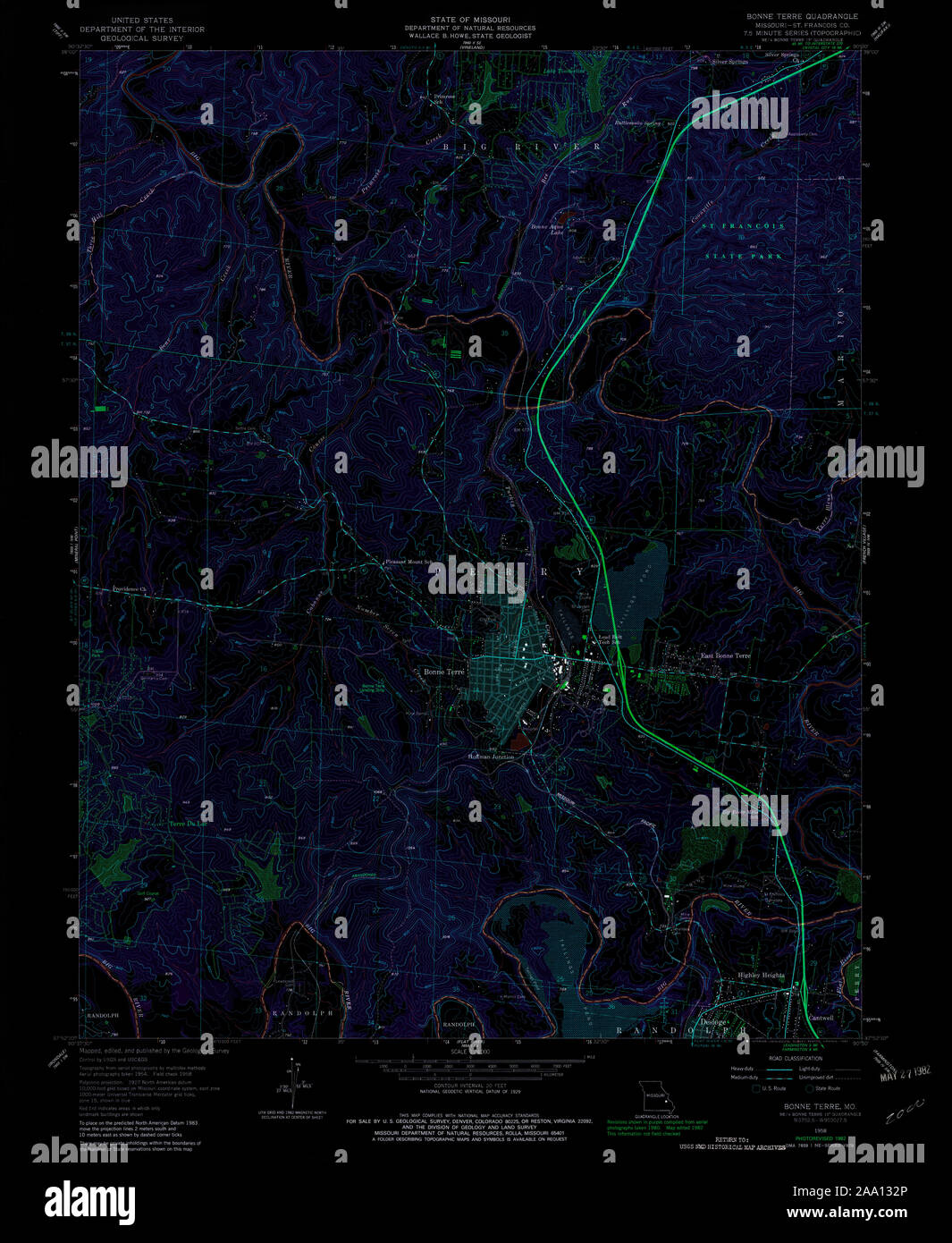 Map of bonne terre hires stock photography and images Alamy