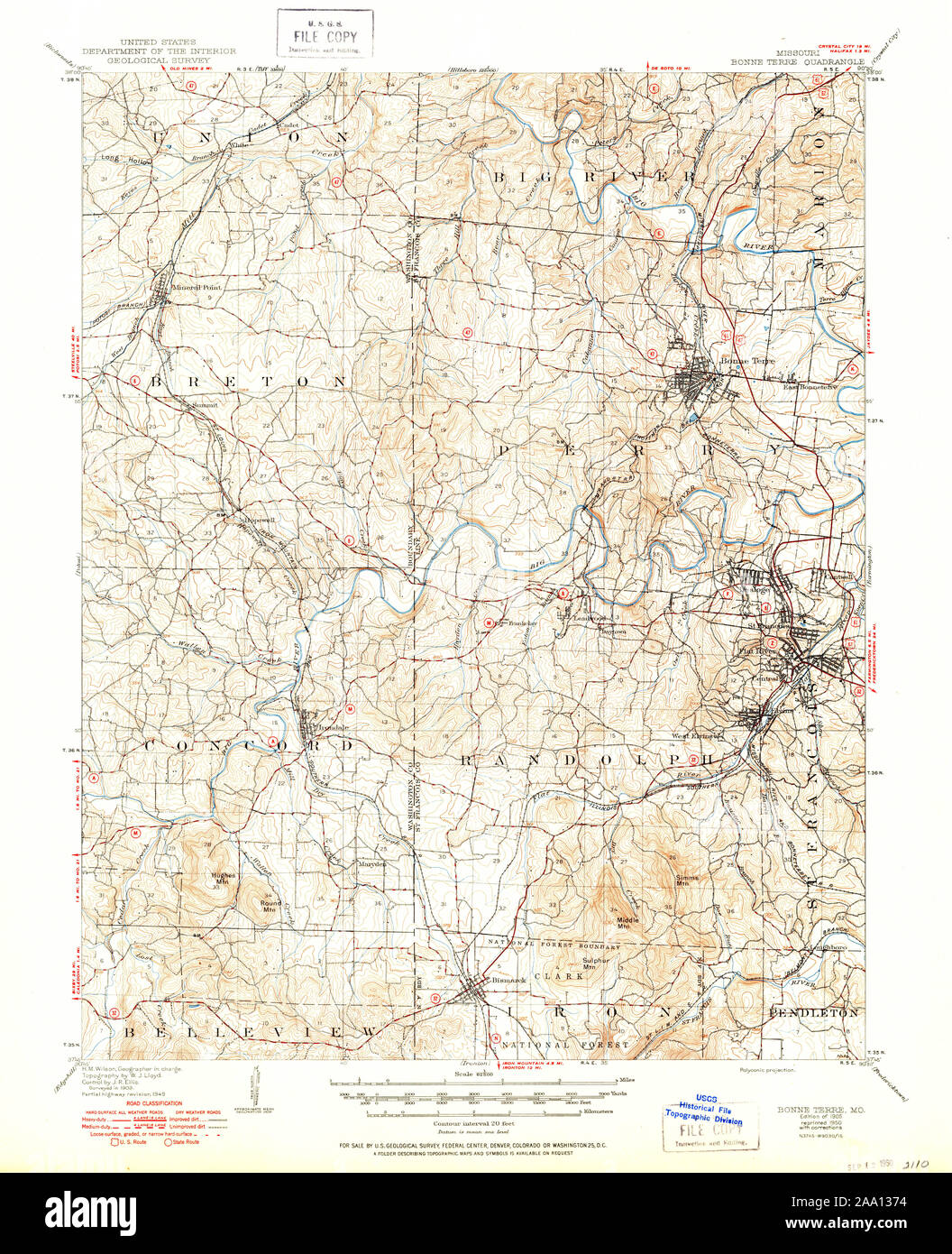 Map of bonne terre hires stock photography and images Alamy