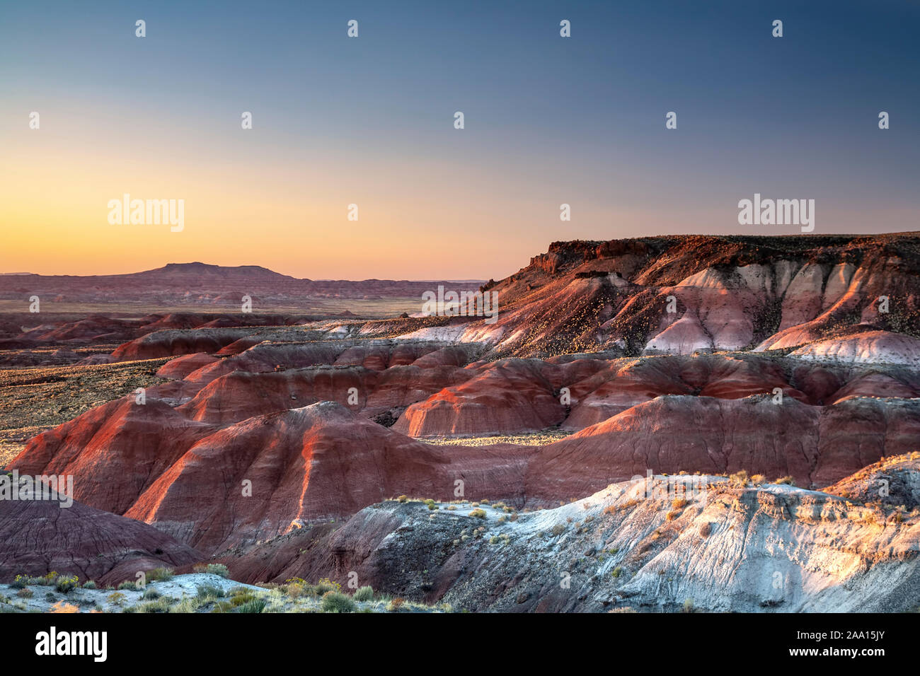 Colorful badlands, Painted Desert, Petrified Forest National Park ...