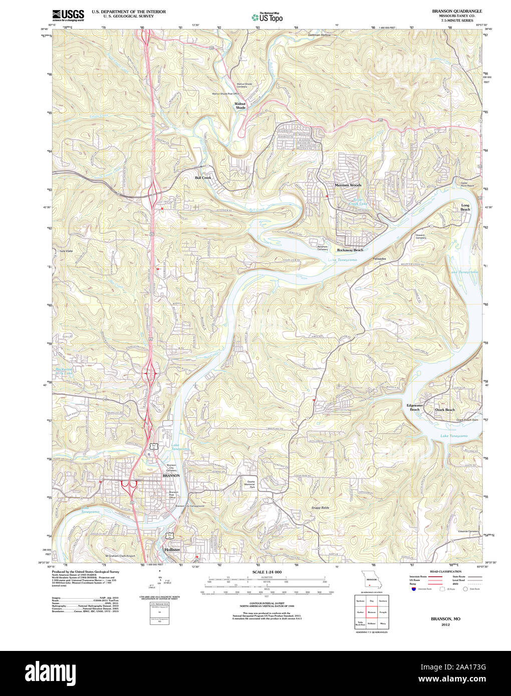 Branson missouri map hires stock photography and images Alamy
