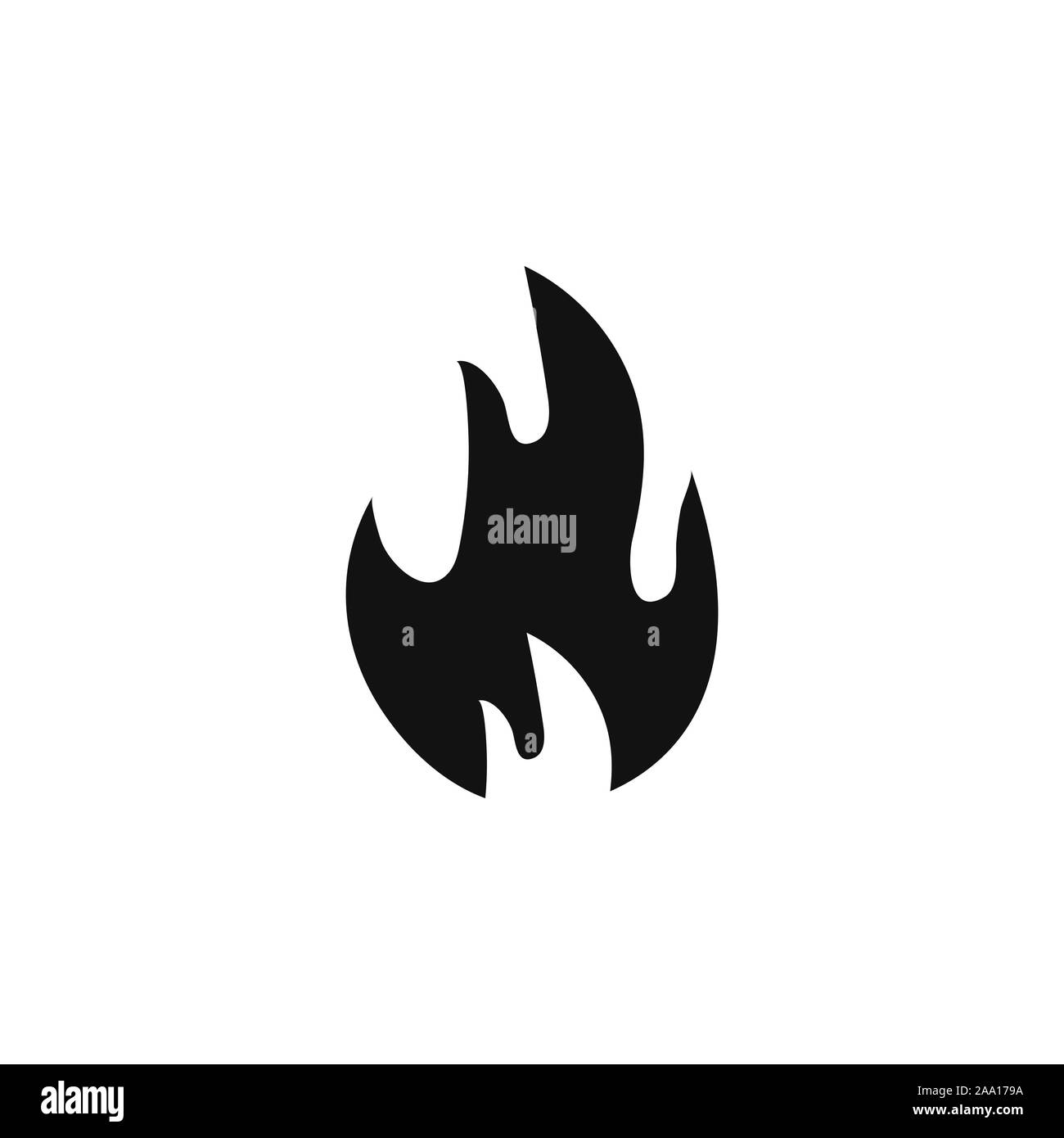 Black burning fire Isolated vector icon Stock Vector Image & Art - Alamy