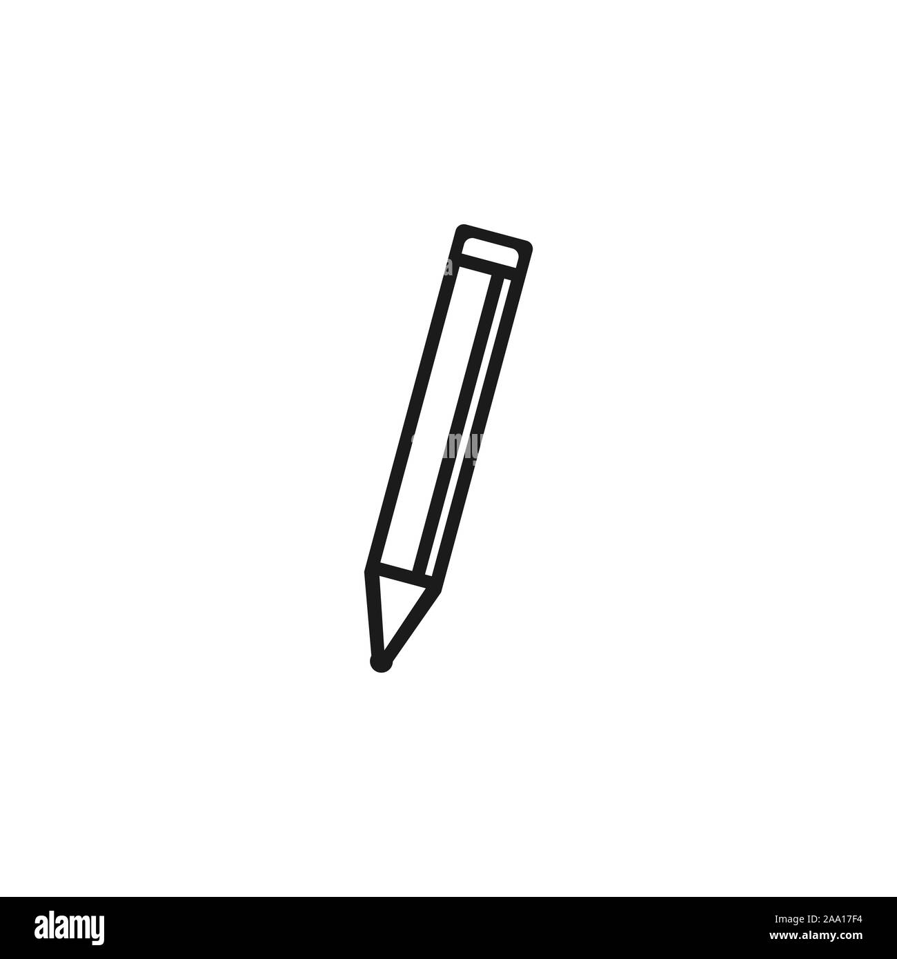 Simple isolated vector illustration with pencil outline icon Stock ...