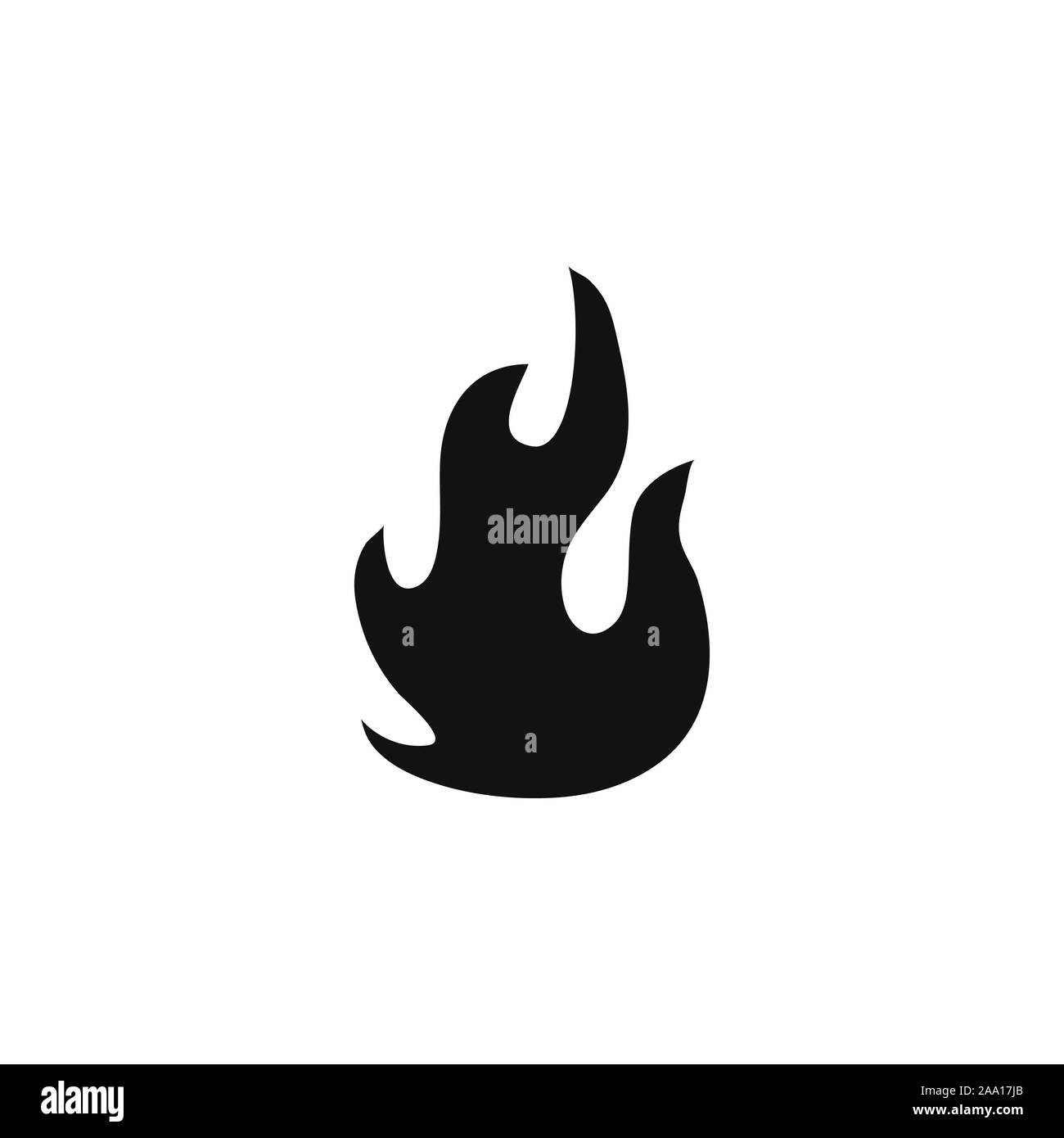 Black burning fire Isolated vector icon Stock Vector Image & Art - Alamy