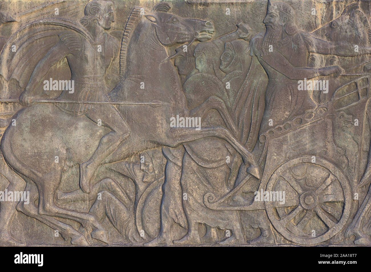 Ancient chariot bas relief hi-res stock photography and images - Alamy