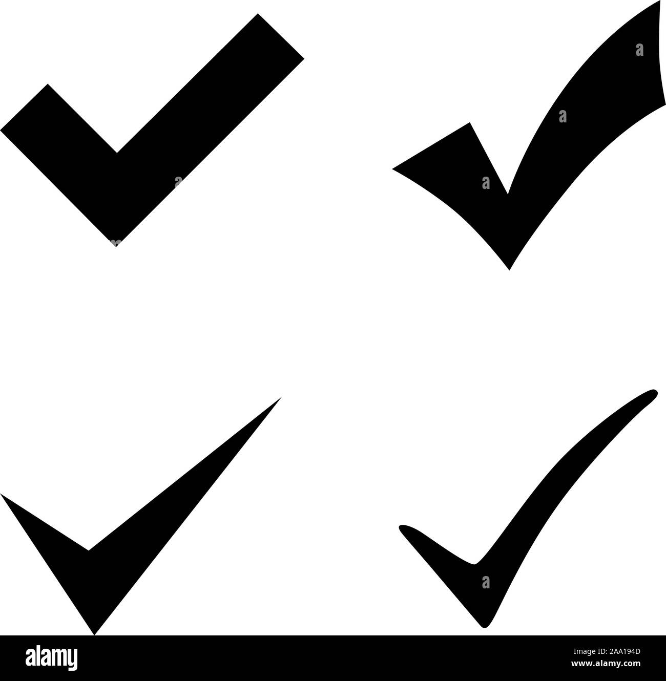 Check mark icon set. Isolated vector sign symbol. Vector illustration ...