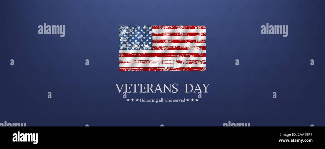 Veterans day banner or poster. Vector illustration Stock Vector Image ...