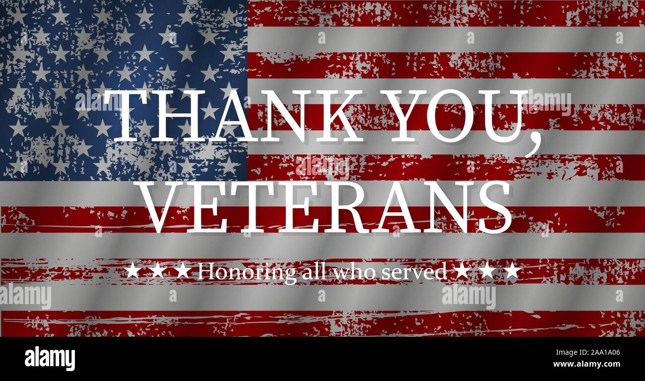 Veterans Day Banner Or Poster Vector Illustration Stock Vector