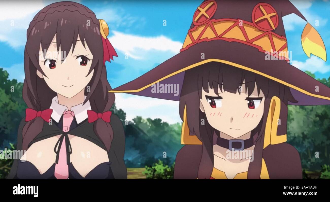 KONOSUBA GOD S BLESSING ON THIS WONDERFUL WORLD!: LEGEND OF CRIMSON, (aka KONO  SUBARASHII SEKAI NI SHUKUFUKU WO!: KURENAI DENSETSU), from left: Yunyun,  Megumin, 2019. © Fathom Events / courtesy Everett Collection