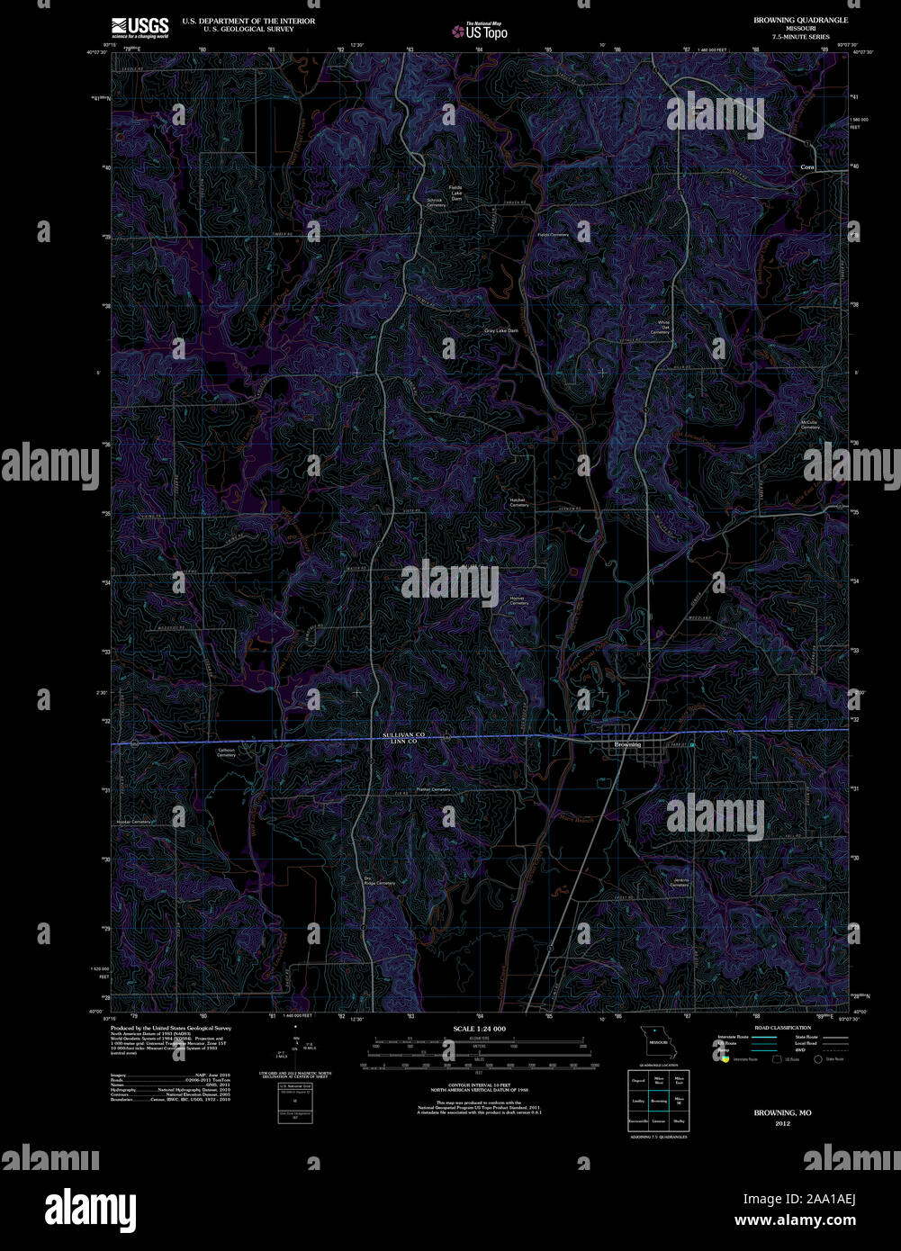 Map of browning hires stock photography and images Alamy