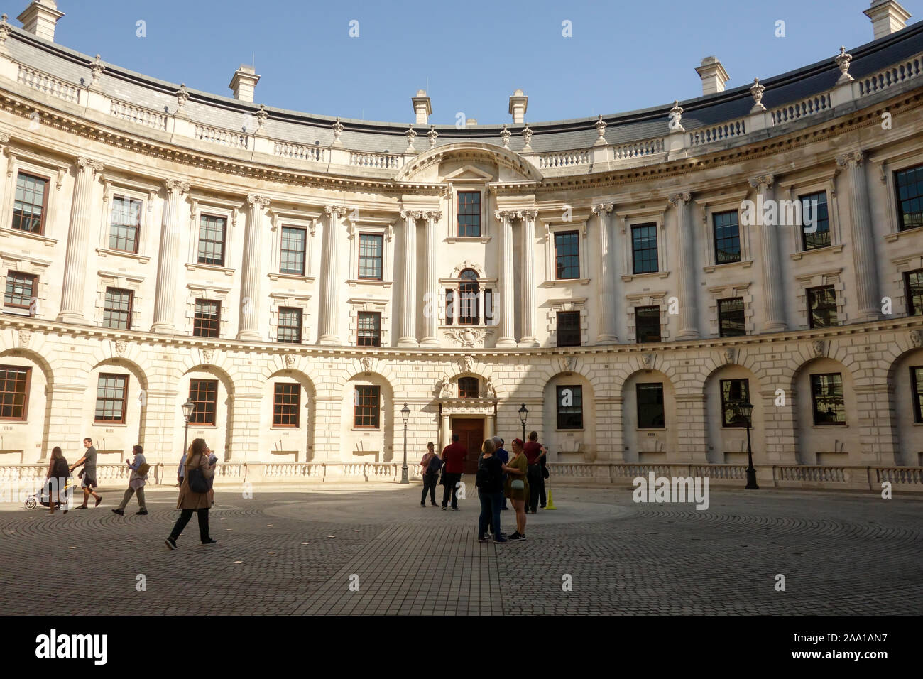 LONDON, ENGLAND  - OCT 21ST 2019: The office building of HM Treasury open to the public for the annual Open House event. Stock Photo
