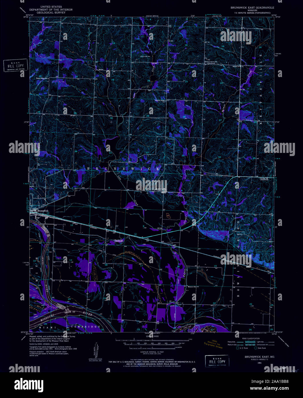 Map of brunswick missouri hires stock photography and images Alamy