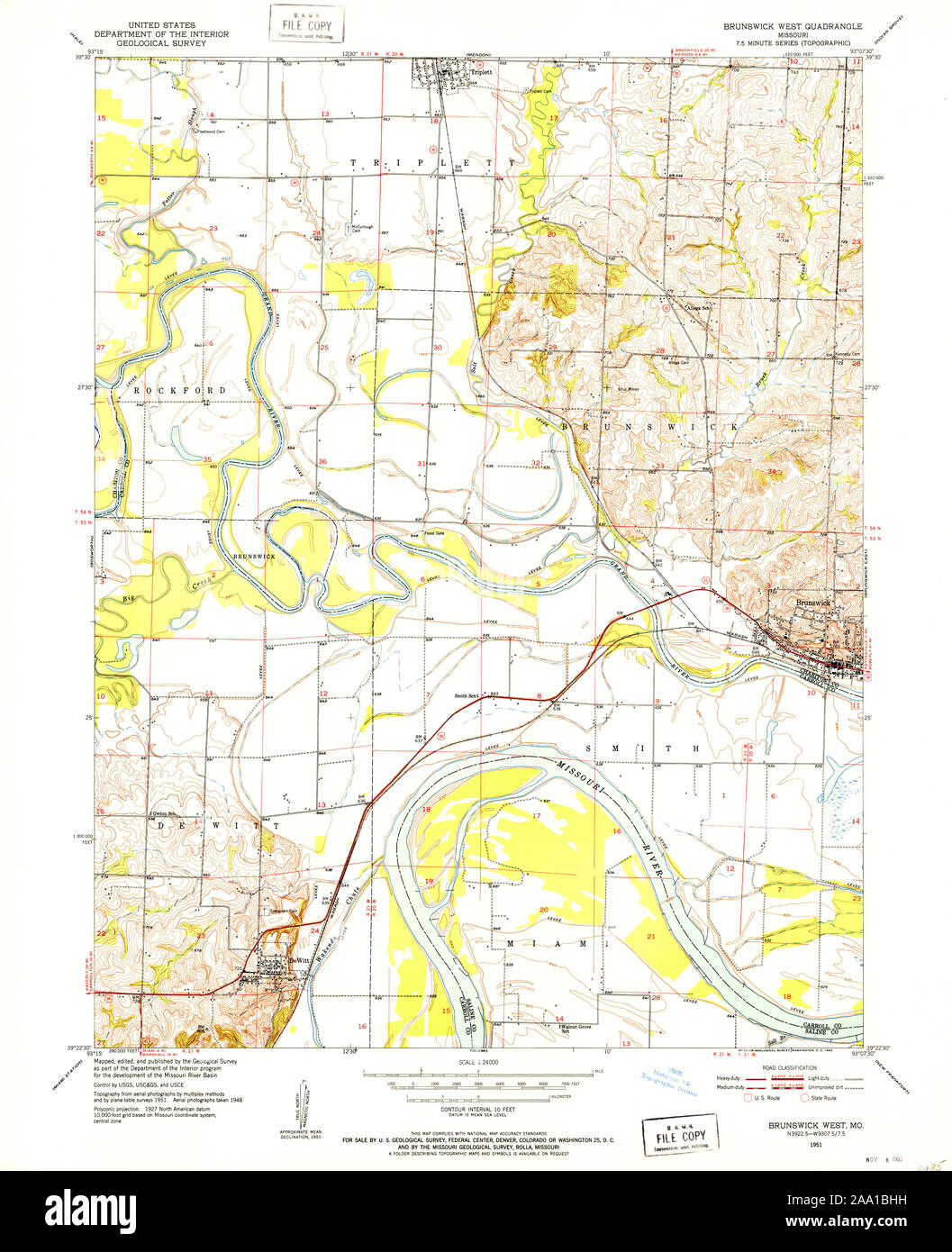 Map of brunswick missouri hires stock photography and images Alamy