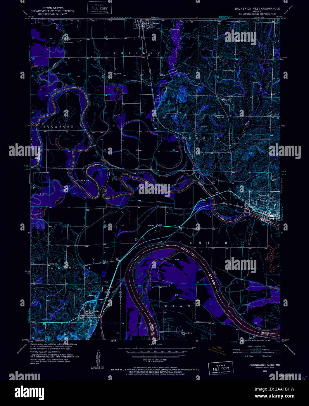 Map of brunswick missouri hires stock photography and images Alamy