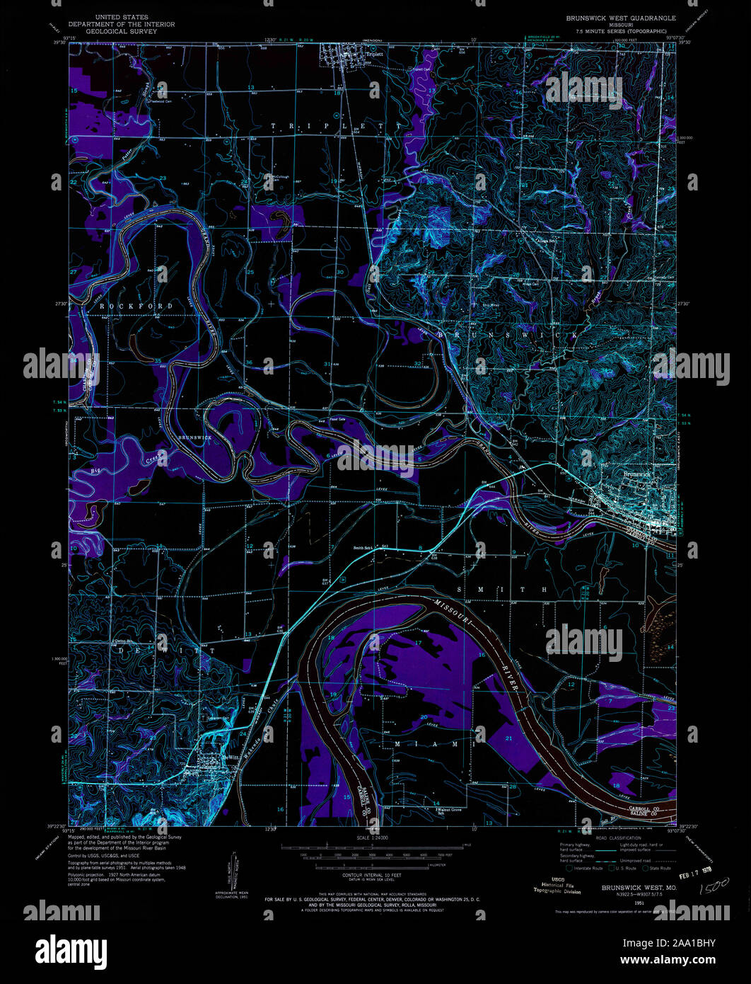 Map of brunswick missouri hires stock photography and images Alamy