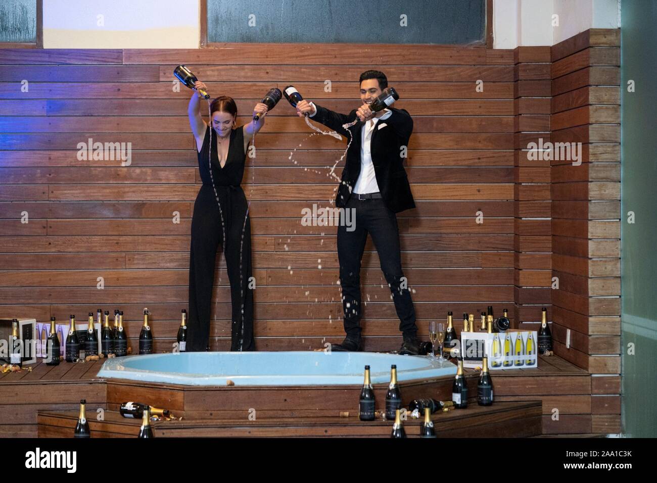 THE CLUB, (aka EL CLUB), from left: Minnie West, Alejandro Speitzer,(Season  1, ep. 101, aired Nov. 15, 2019). photo: Edgar Duran / ©Netflix / courtesy  Everett Collection Stock Photo - Alamy