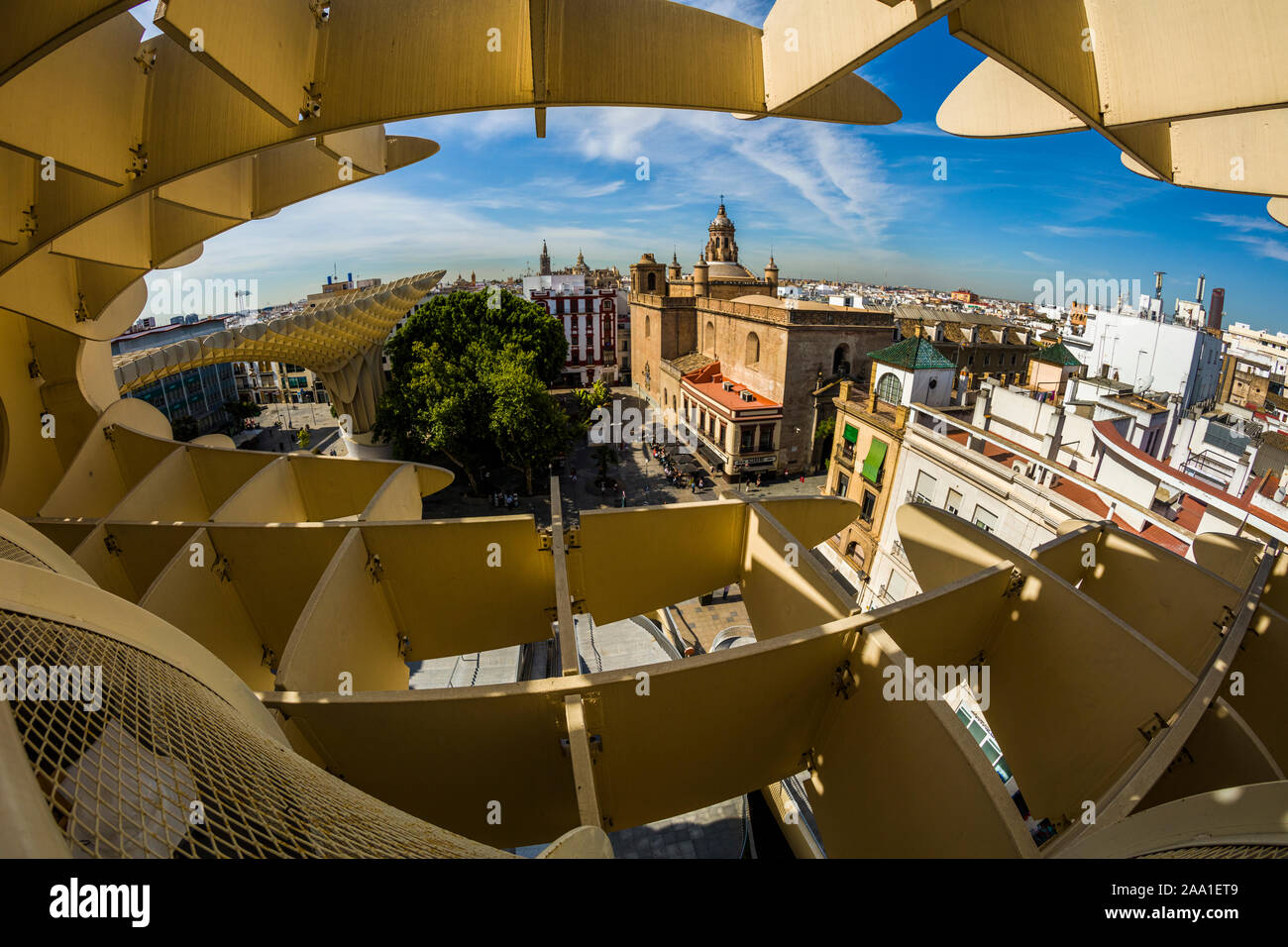 Mettopol Parasol or Incarnacion’s Mushrooms a wooden structure in La Encarnacion square in Seville Spain Stock Photo