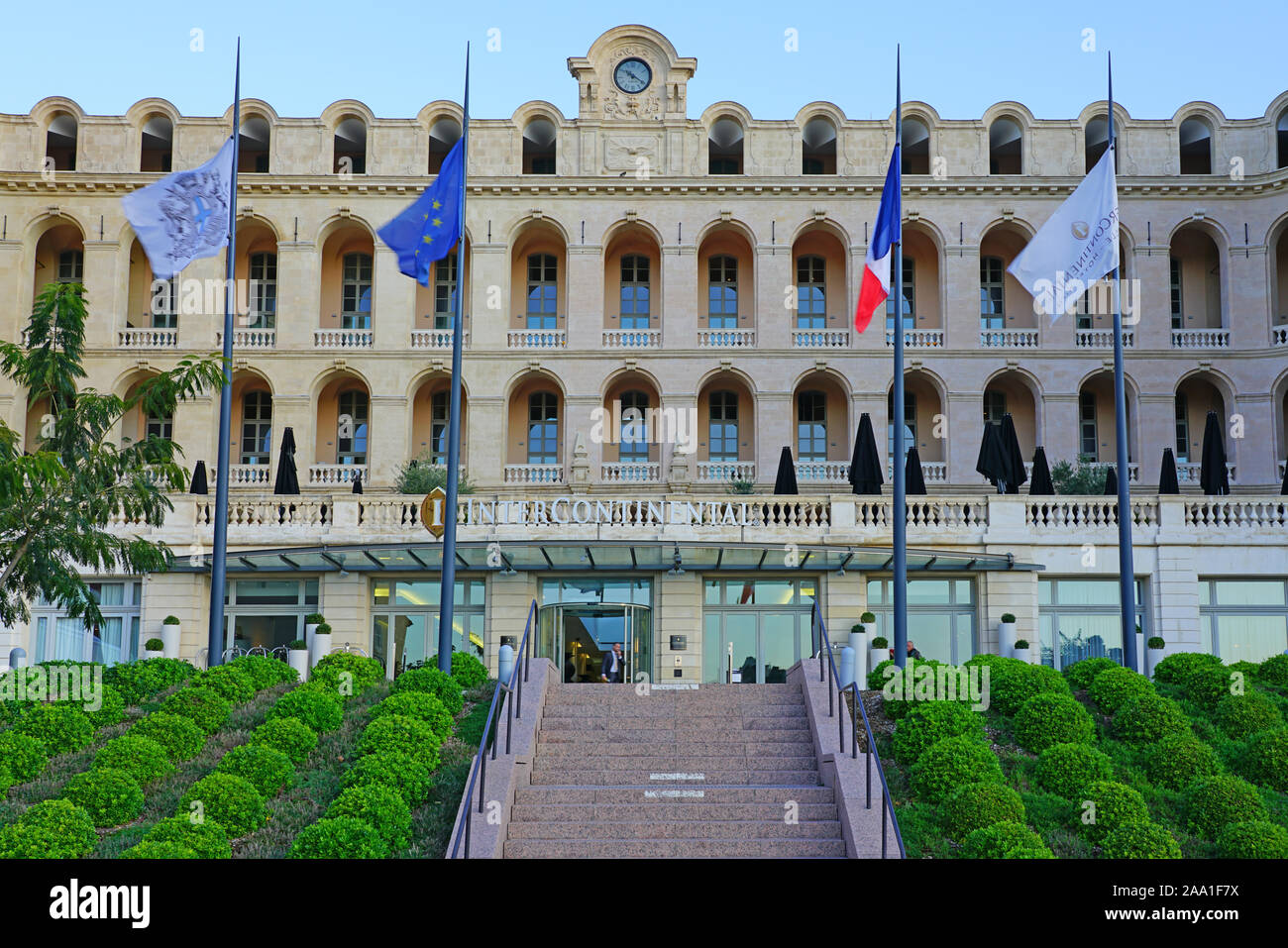 MARSEILLE, FRANCE 12 NOV 2019 View of the Intercontinental Marseille