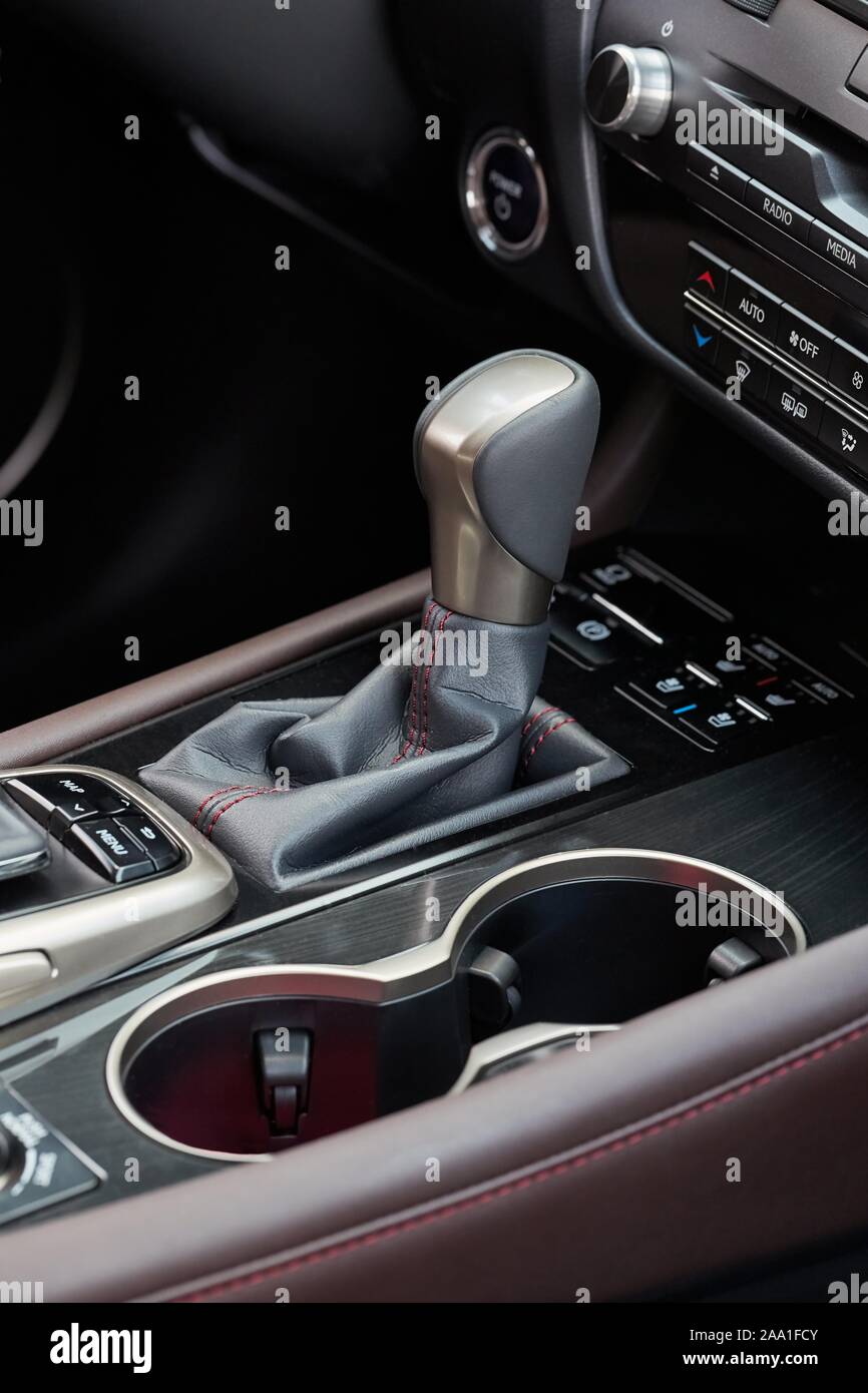 Automatic gear shift stick Stock Photo Alamy