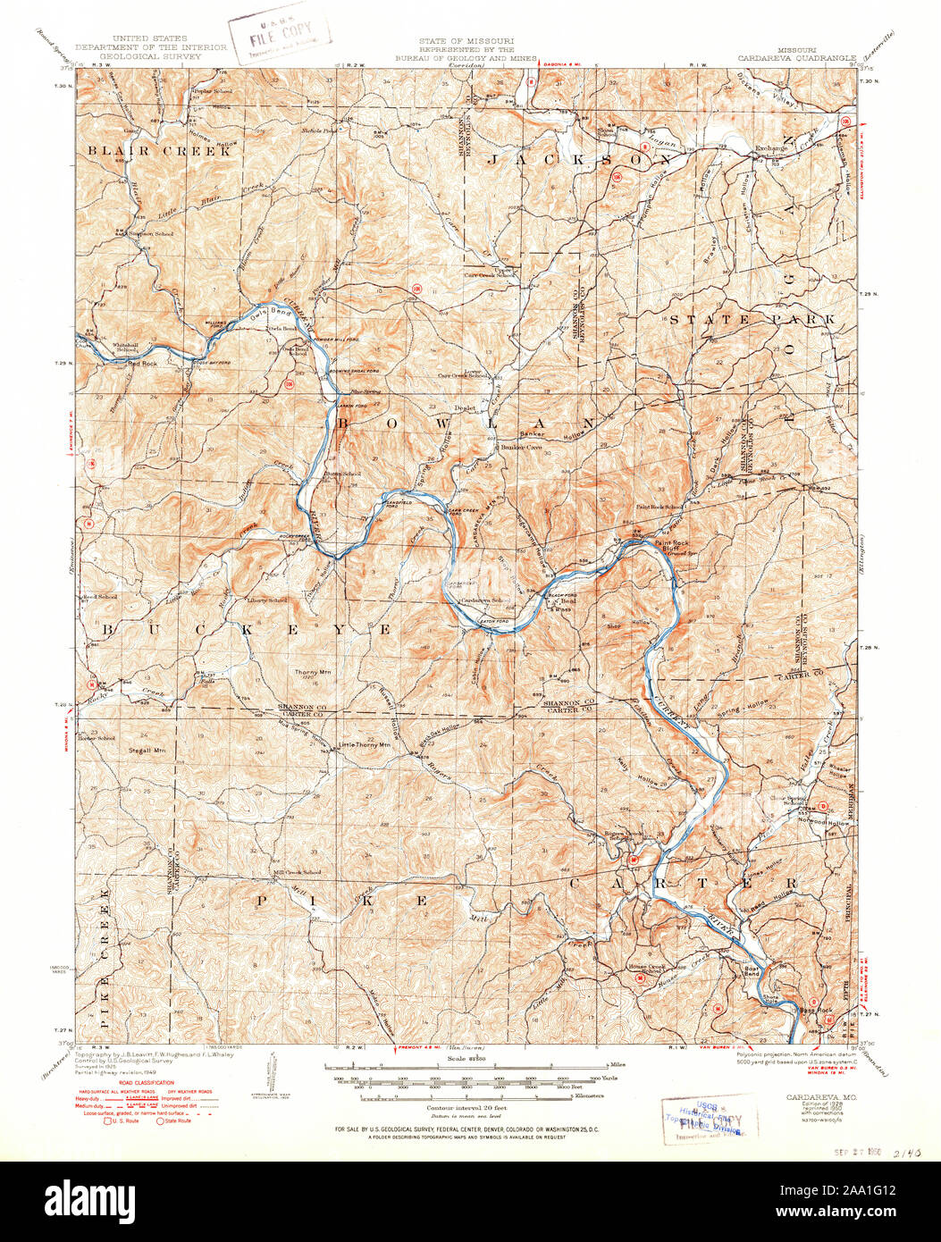 Usgs Topo Maps Missouri Usgs Topo Map Missouri Mo Cardareva 324778 1928 62500 Restoration Stock  Photo - Alamy