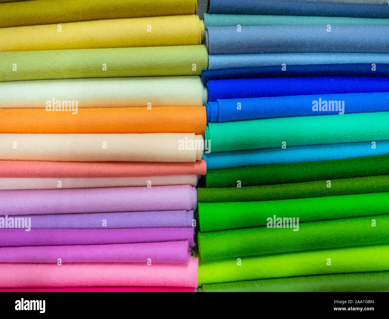 Textile fabric for sale in a retail drapery shop Stock Photo Alamy