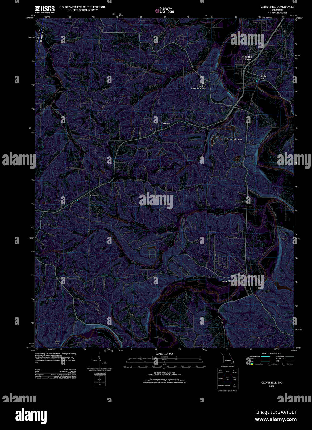 Map of cedar hill hires stock photography and images Alamy