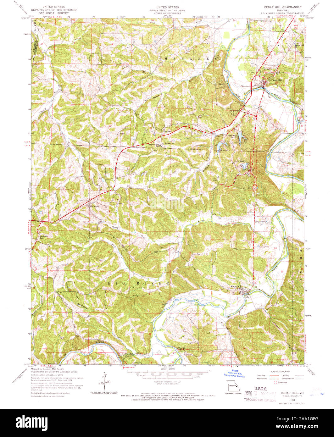 Map of cedar hill Cut Out Stock Images & Pictures Alamy