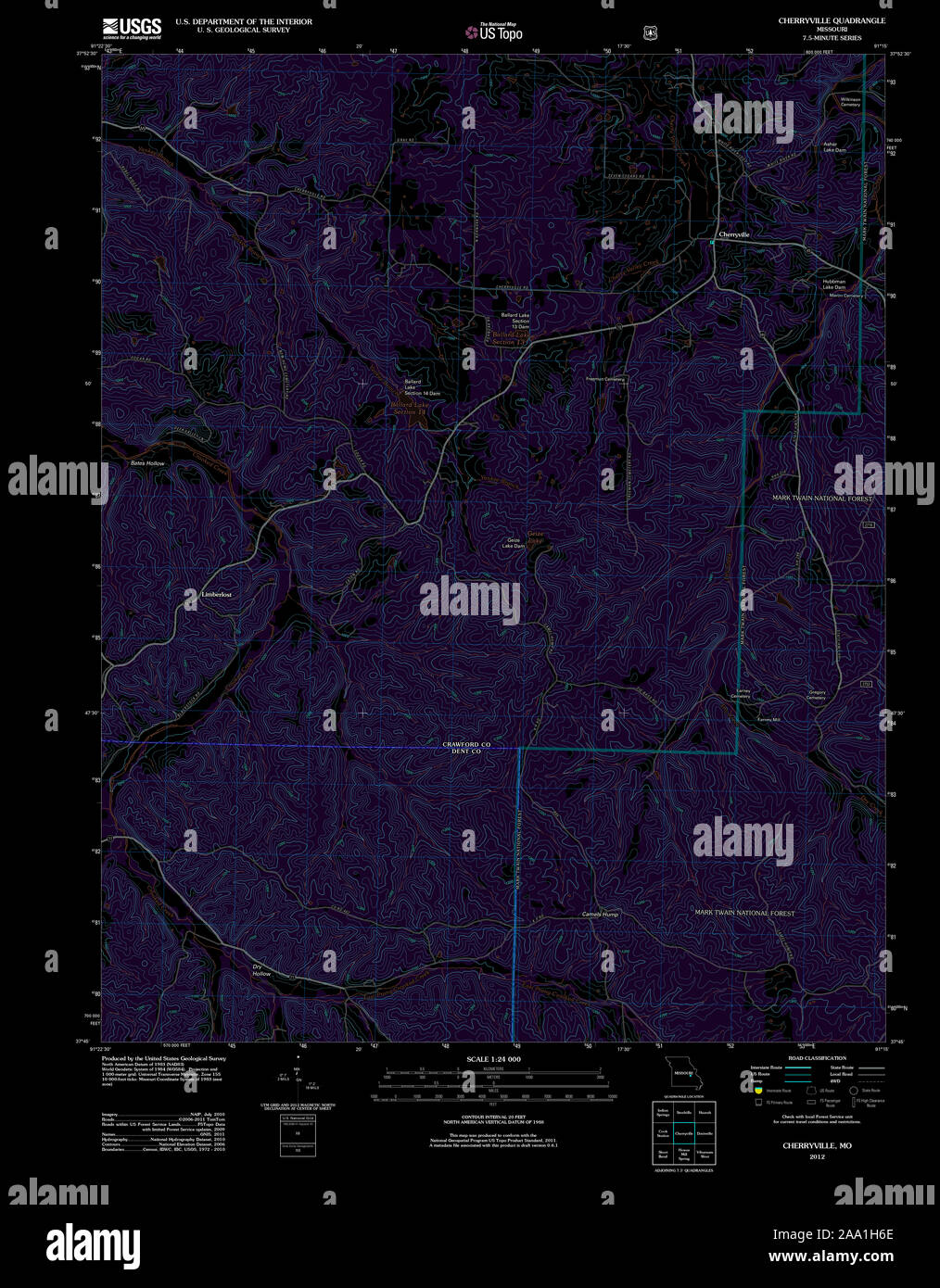 Cherryville missouri map hires stock photography and images Alamy