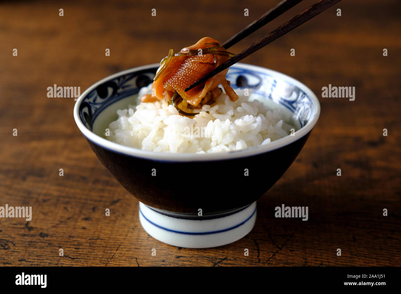 Matsumaezuke (Japanese pickles with calamari, kelp and herring roe