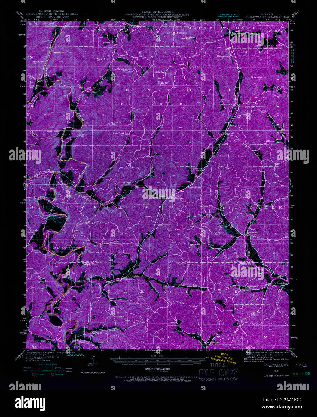 Map of coldwater missouri hires stock photography and images Alamy