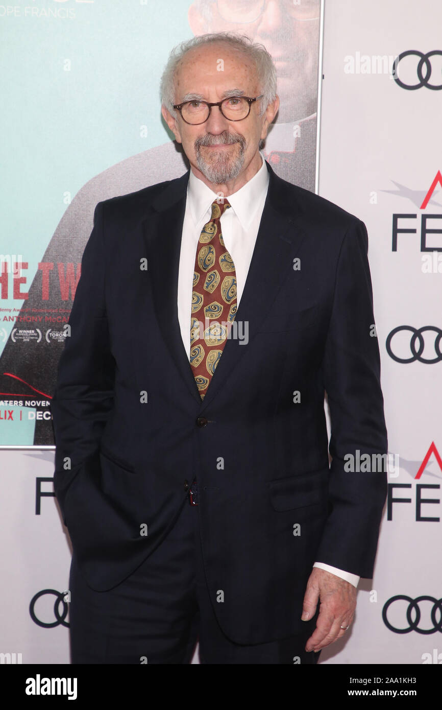 Hollywood, Ca. 18th Nov, 2019. Jonathan Pryce at the AFI Fest 2019 The Two Gala Screening at the TCL Chinese Theatre in Hollywood, California on November 18, 2019. Credit: Faye Sadou/Media Punch/Alamy Live News Stock Photo