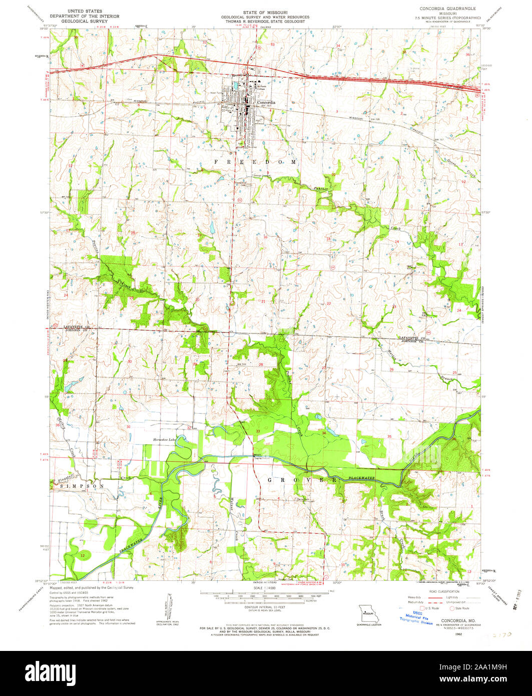 Map of concordia missouri hires stock photography and images Alamy