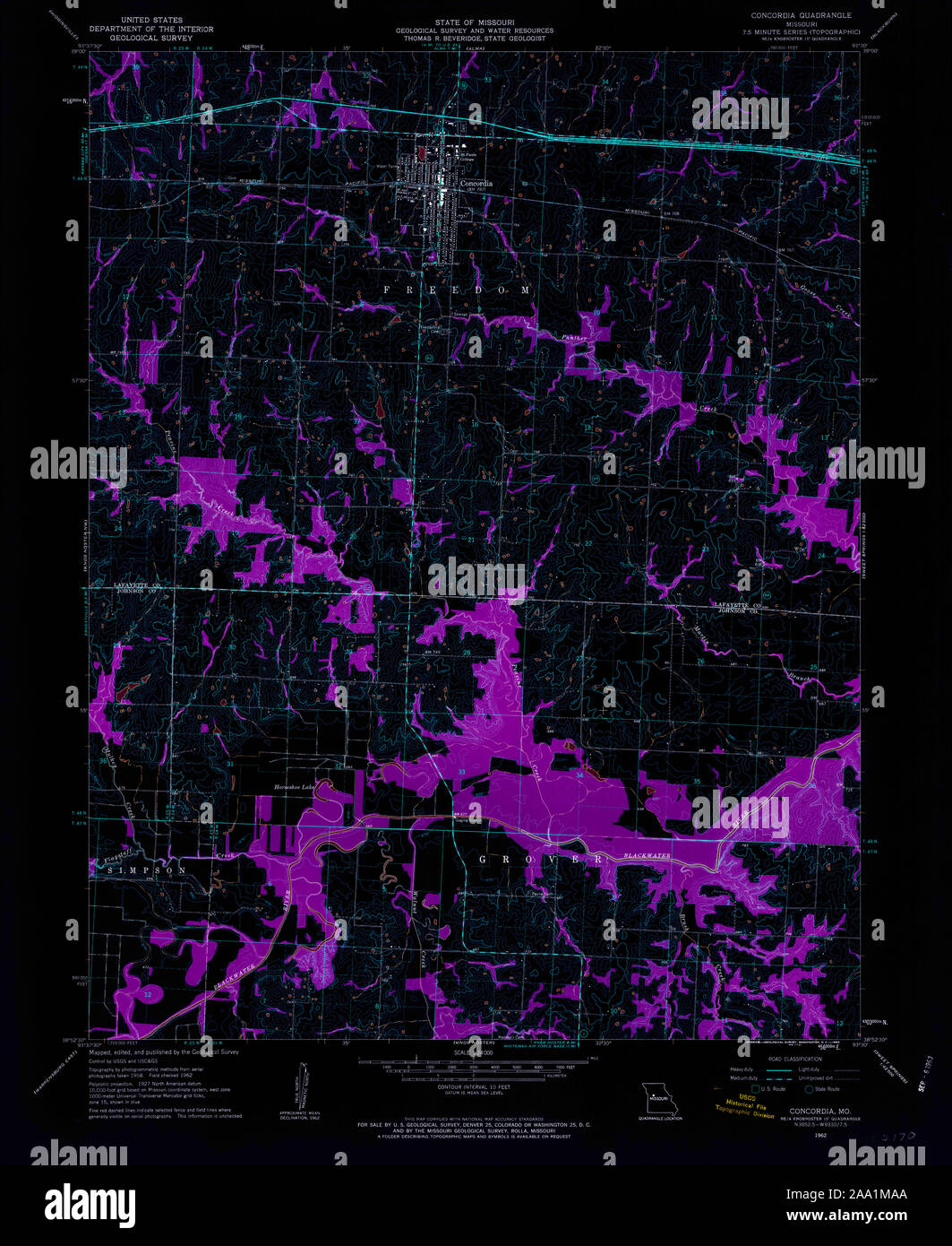 Map of concordia missouri hires stock photography and images Alamy