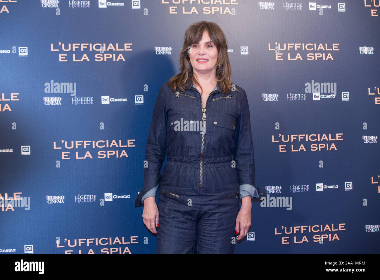Roma Italy 18th Nov 2019 Emmanuelle Seigner Photocall At Eliseo Theater In Rome Of The Film Directed By Roman Polanski L Ufficiale E La Spia Original Title J Accuse Photo By Matteo Nardone Pacific Press