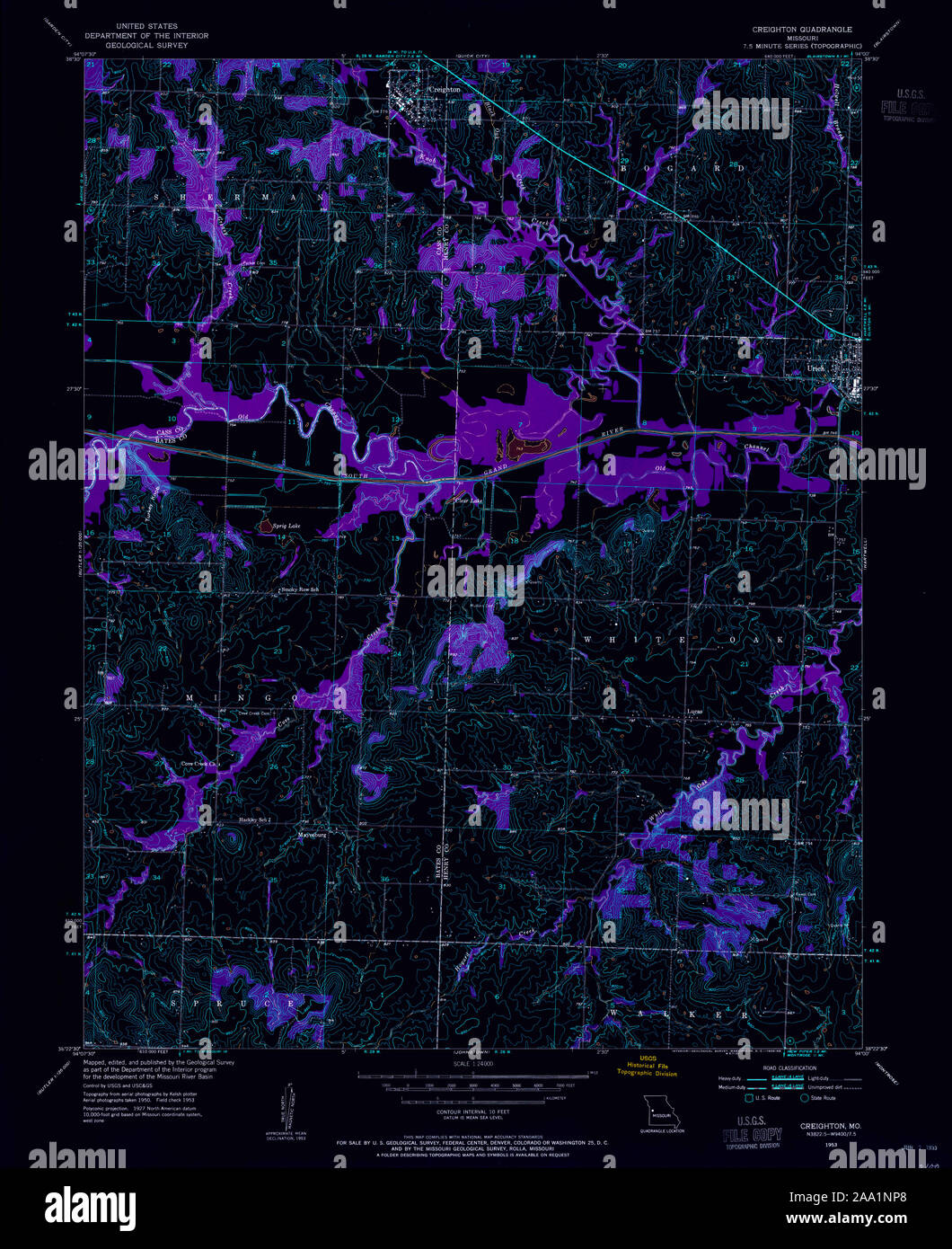 Map of creighton hi-res stock photography and images - Alamy