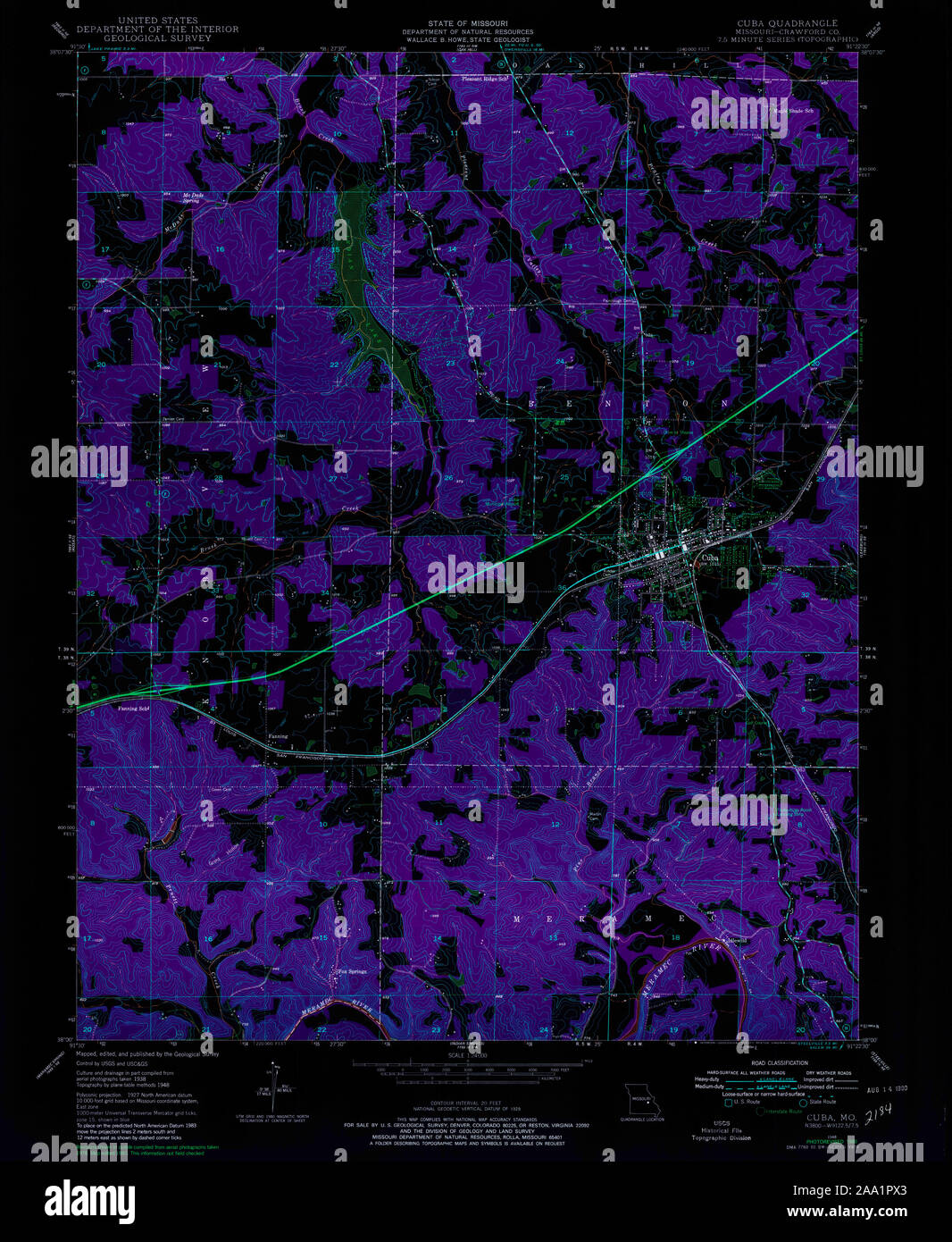 Map of cuba missouri hires stock photography and images Alamy