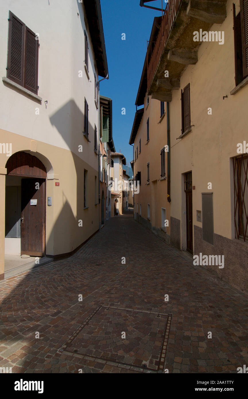 Caslano, Ticino, Switzerland 24th July 2019 View of a traditional