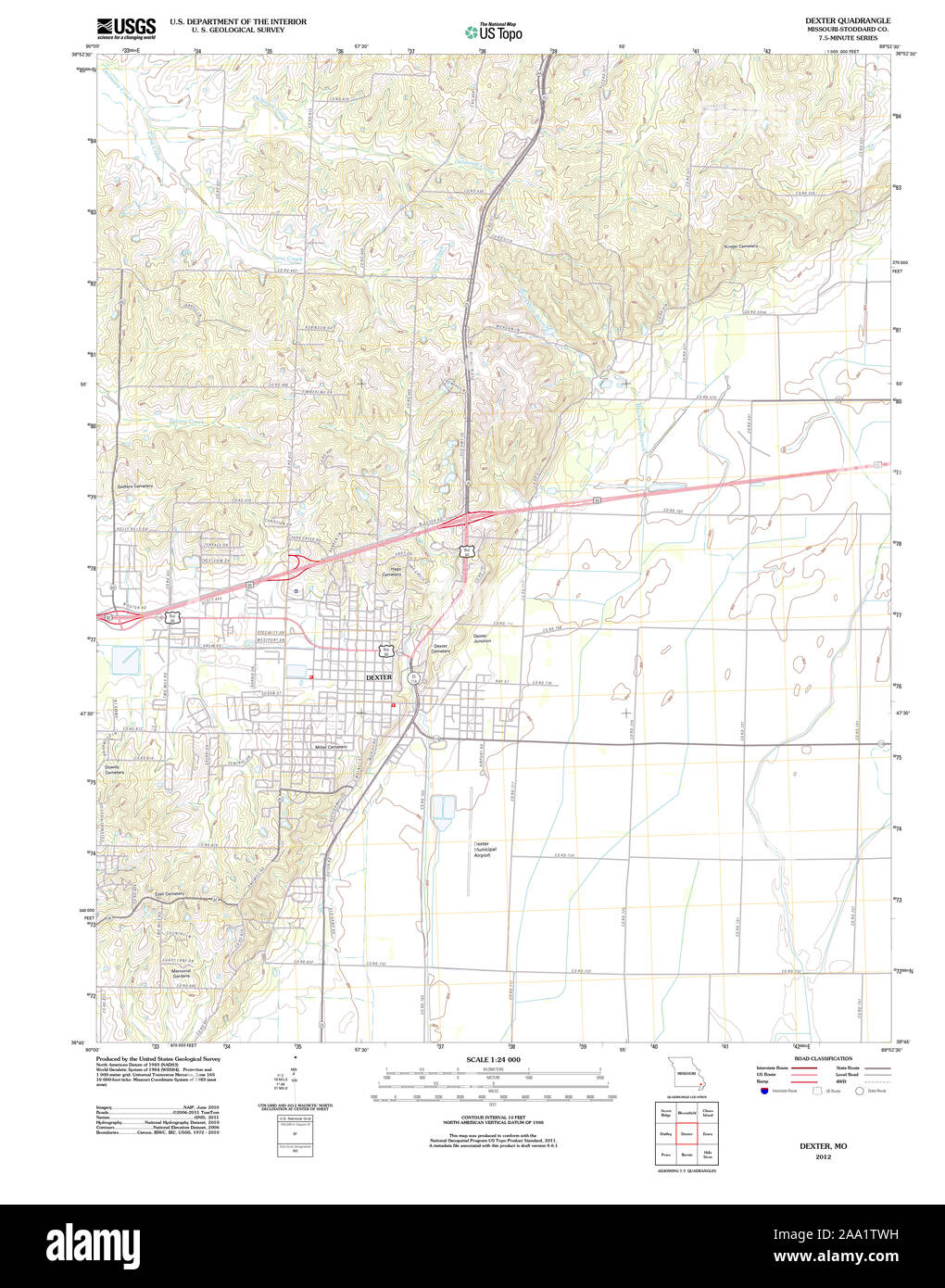 Dexter missouri map hires stock photography and images Alamy