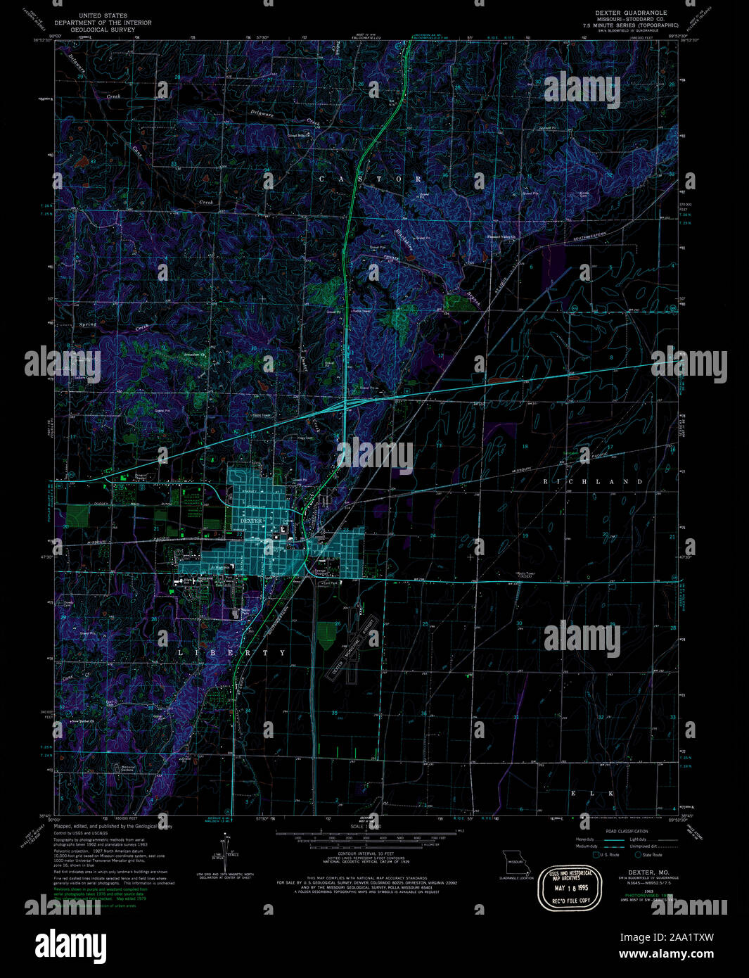 Dexter missouri map hires stock photography and images Alamy