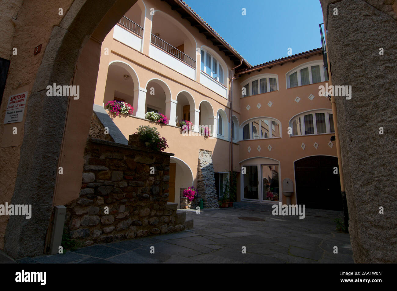 Caslano, Ticino, Switzerland 24th July 2019 View of a beautiful