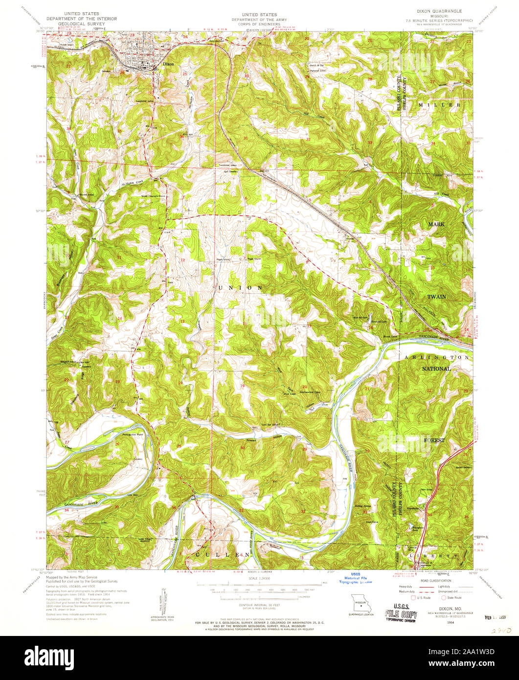 Map of dixon missouri hires stock photography and images Alamy