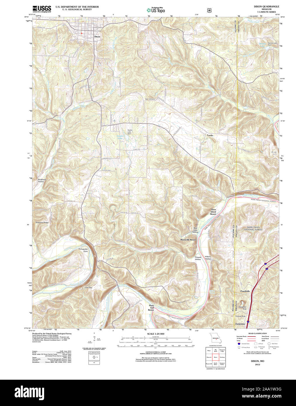 Map of dixon missouri hires stock photography and images Alamy