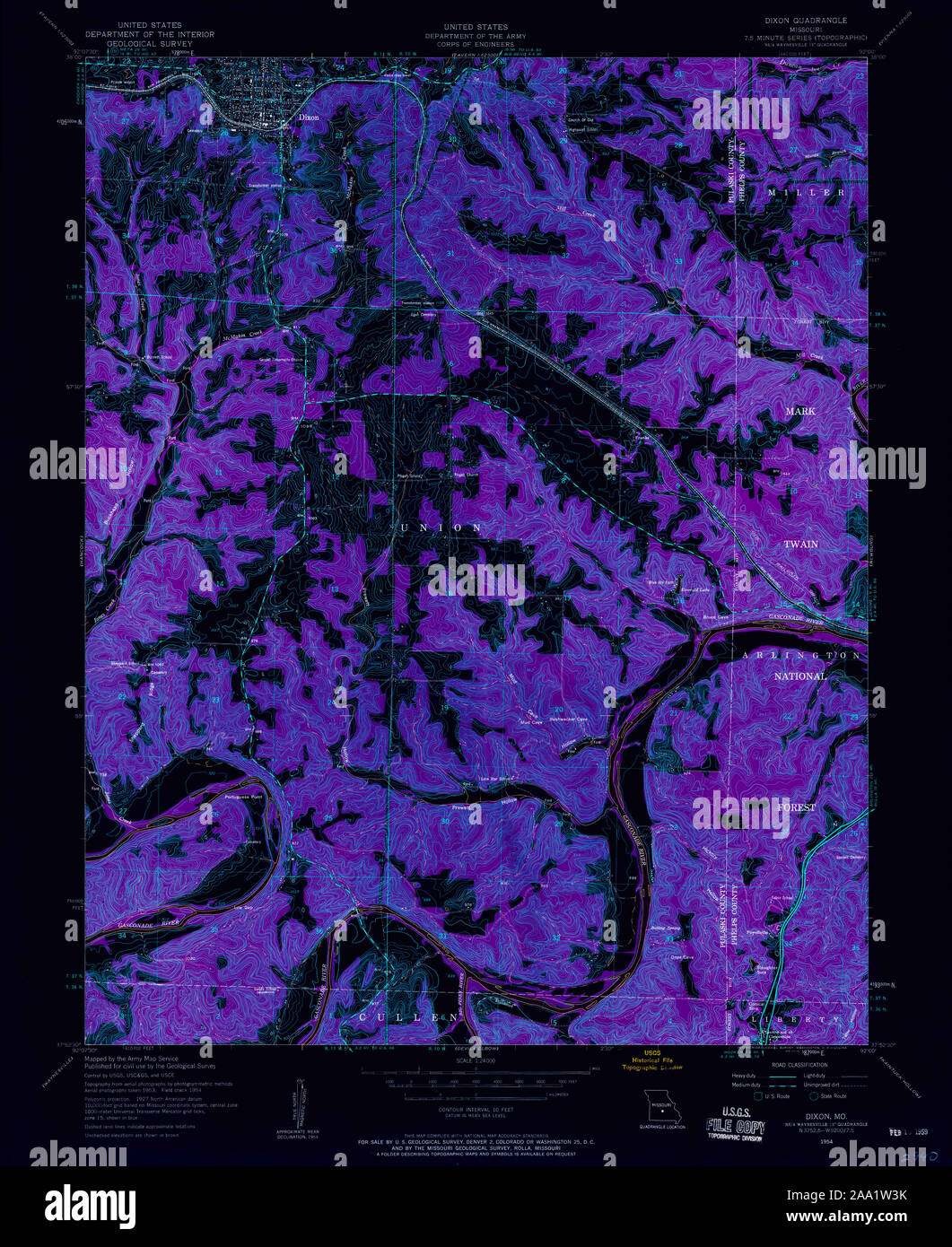 Map of dixon missouri hires stock photography and images Alamy