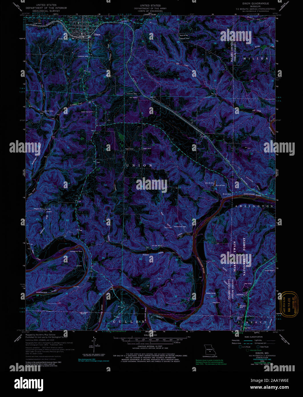 Map of dixon missouri hires stock photography and images Alamy