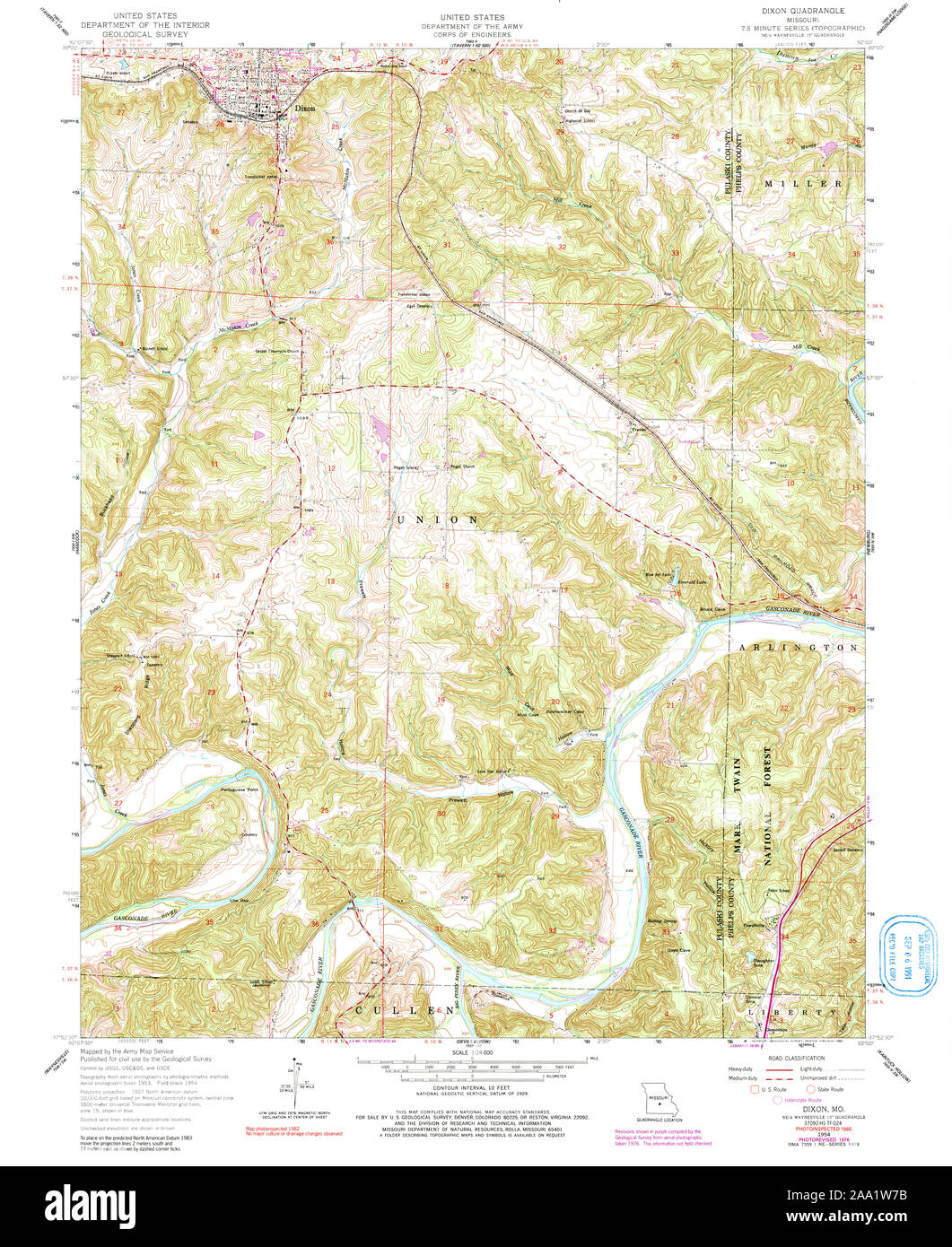 Map of dixon missouri hires stock photography and images Alamy