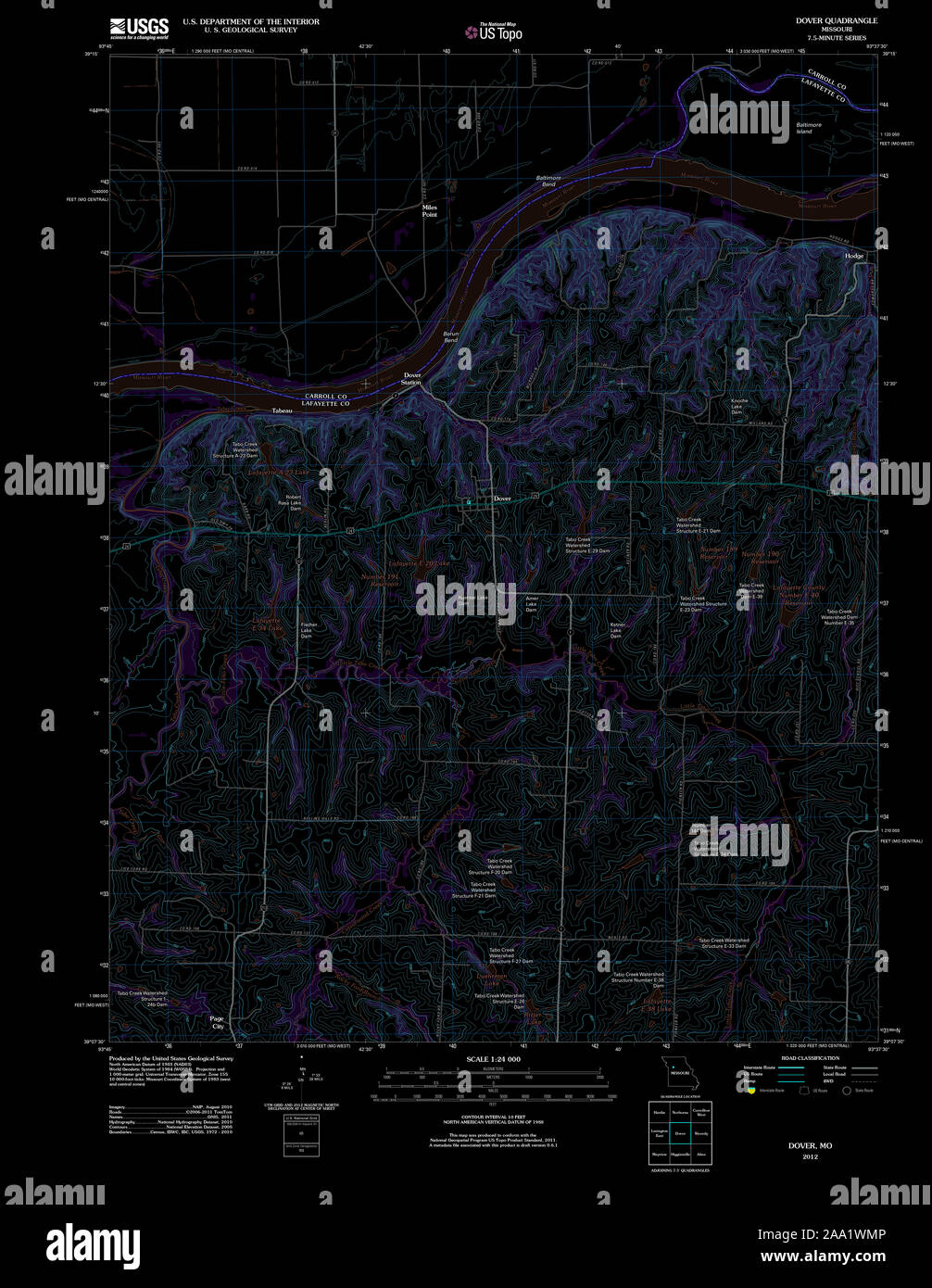 Dover missouri map hires stock photography and images Alamy