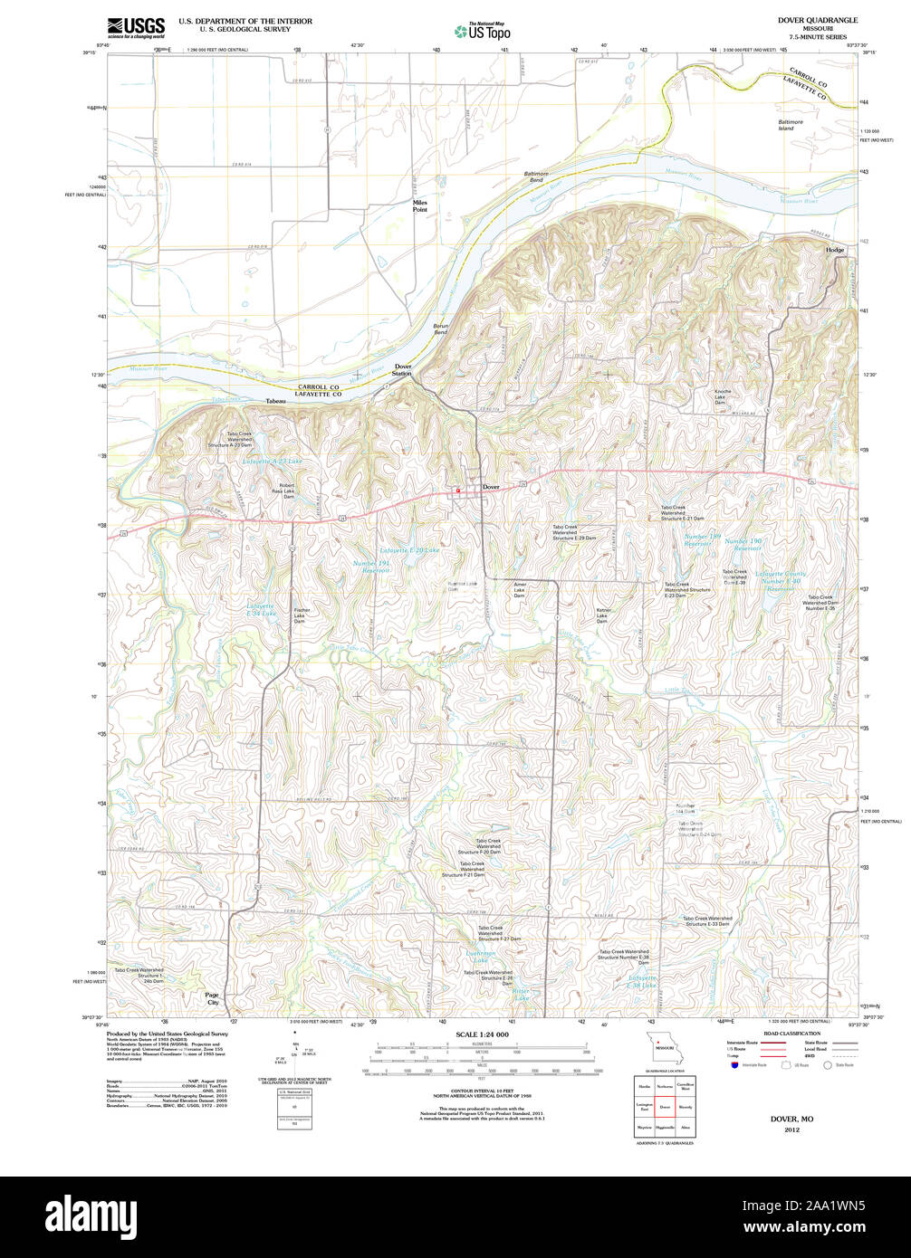 Map of dover missouri Cut Out Stock Images & Pictures Alamy
