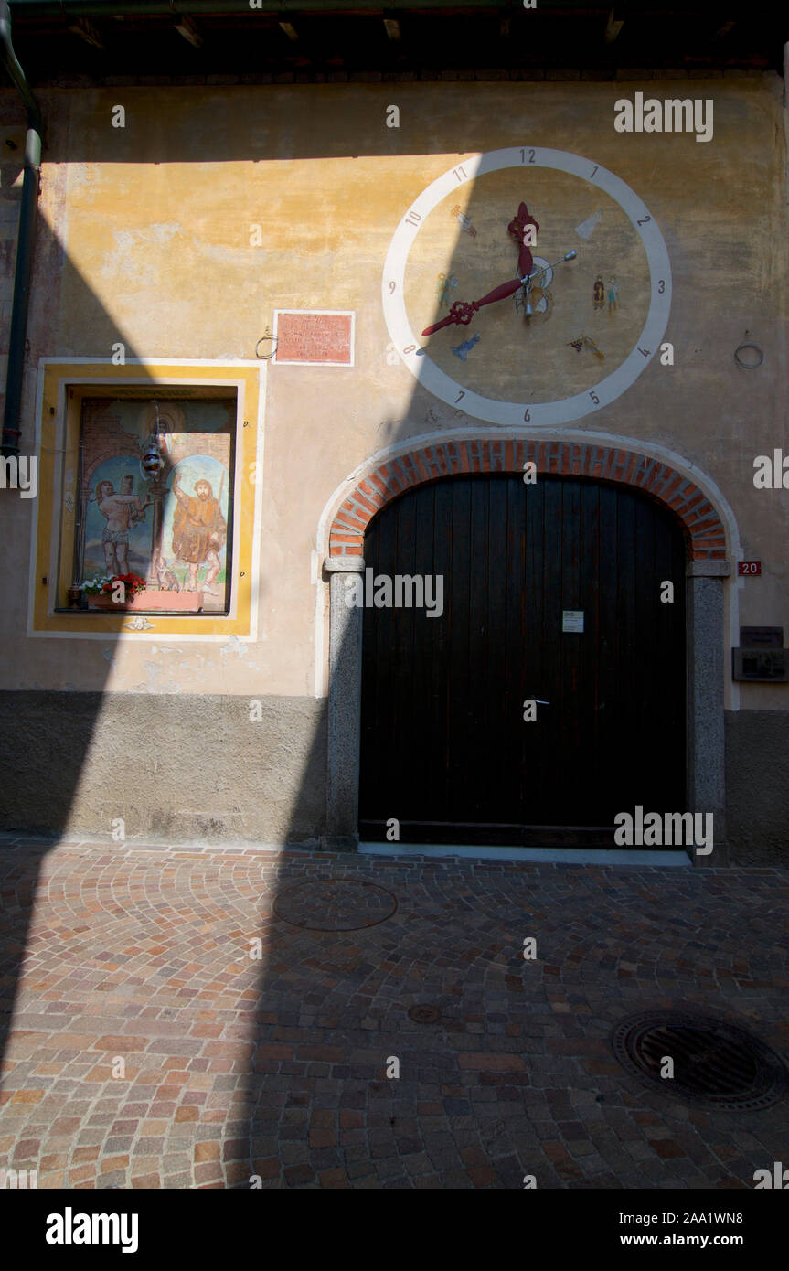 Caslano, Ticino, Switzerland 24th July 2019 View of a beautiful old