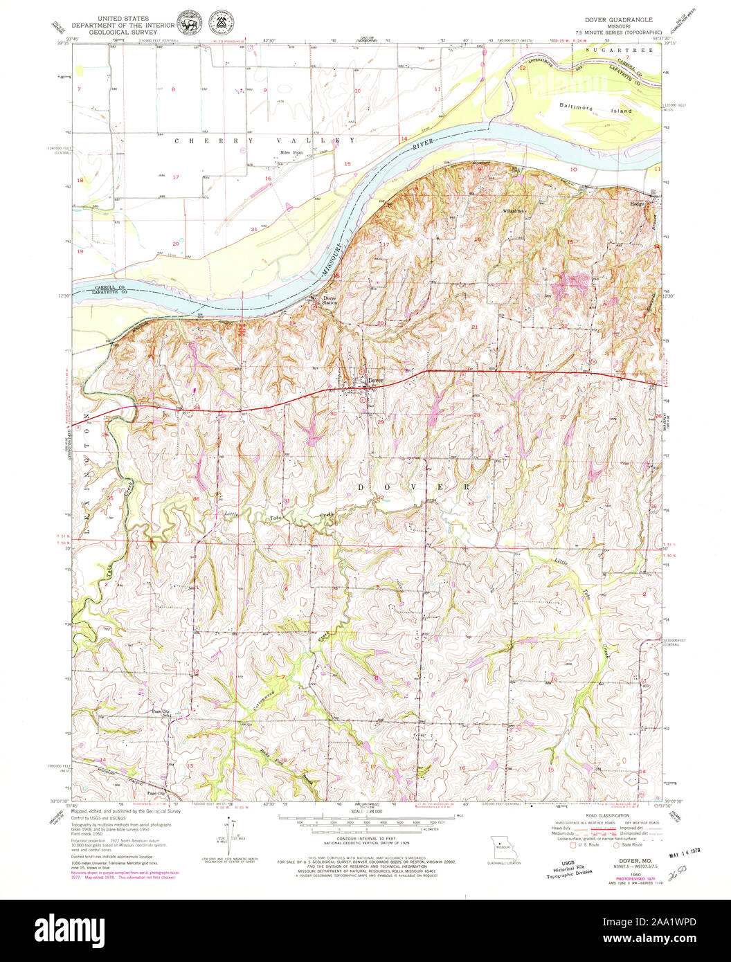 Dover missouri map hires stock photography and images Alamy